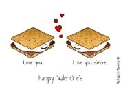 Featured image presenting a daily satire cartoon article post from Tailspin Toons February 13, 2021 titled "Be My Valentine", about the cute Valentine’s sentiments of one smore’s love to another smore and likewise, but smore. We hope you enjoy life's laughs, humor, revelry, satire and insights.